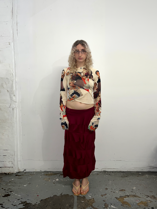 Phoebe's Skirt in Wine